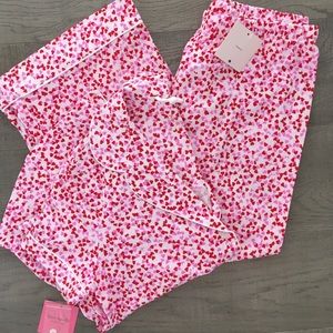 NWT Kate Spade Heart Pajamas Set